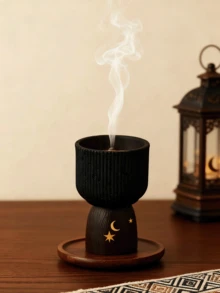 1个可爱简约创意卧室香炉，香炉装饰，香薰扩散器，蚊香架，家居装饰，房间装饰，瑜伽室，露营，花园，露台，经典烛光晚餐道具，装饰品 - 彩色 - 查看 6