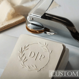 1 PC Personalized Embosser Stamp, Custom Hand Embosser Stamp,Logo Embosser,Wedding Logo Embosser,Library Book Embosser Stamp