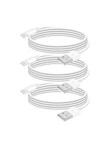 5PCS/3PCS/1pc 3.3Ft/6.6Ft Compatible With IPhone Fast-Charging Cable, 2.4 A High-Speed Charging Cord Compatible With Apple Compatible With IPhone 14/13/12/12 Pro/Max/12 Mini/11/11 Pro/XS/Max/XR/X/8/8 Plus/IPad - White - View 14