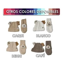 12 piezas de set de gorro y bufanda infantil estilo capibara, afelpados y térmicos de alta calidad, suaves y cálidos para invierno, talla 1-3 años, diseño tierno con orejas y peluche integrado, ideales para uso diario, paseos y clima frío - Surtido - Ver 4