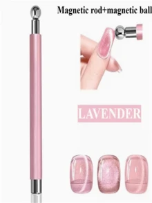 Professional Nail Art Tools, With 3D Cat Eye Magnet And Brush - Round Steel Bead Dual-End Design, For Salon And Nail/Pedicure - Cat Eye Nail Art Effect, Suitable For Nail Artists, Nail Painting Tools, Girlfriend Gifts (No Brush Required) - Multicolor - View 4