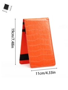 便携式高尔夫记分卡夹，鳄鱼纹皮革记分簿，男女通用，锦标赛比赛结果记分卡，比赛专用记分簿，适用于足球、篮球、乒乓球和高尔夫比赛，完美礼品之选，高尔夫礼品，男士高尔夫球必备高尔夫配件，运动配件 - 彩色 - 查看 12