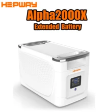 2400W Alpha 2000X Smart Extra Battery, 2048Wh LiFePO4 Expansion Battery For Portable Power Station Alpha 2000, Up To 32kWh Solar Generator Extra Battery Pack For Home Backup, RV(Alpha 2000 Master Unit Not Included) - 白色 - 查看 1