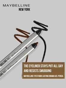 Maybelline LINE TATTOO CRAYON PEN #BLACK 0.4G/0.01OZ - HOT, Long-Lasting Waterproof Gel Eyeliner, Rich Pigment Deep-Set Eye Makeup, Ideal For Beginners to Use, 3-Step Bigger Eye Smrl, Creamy Texture Look-Pro - 棕色 - 查看 8