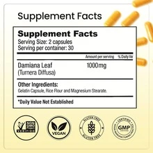 Bella All Naturals Damiana Leaves, 100% Pure Turnera Diffusa Herbal Tea, Traditional Aphrodisiacs & Mood Enhancer, Natural Stress Relief & Digestive Support - 黑白2 - 查看 3