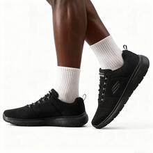 Skechers 男士休闲运动鞋，男士套脚休闲鞋，运动鞋，EVA鞋底，轻便舒适，适合日常穿着和旅行，8790258-BBK - 全黑色 - 查看 3