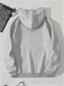 Women's Custom Hoodies - Personalize Your Hoodies By Adding Your Own Text/Pictures (Family Photos/Party/Friends/Selfies), Perfect For Couple Photos, Anniversary Gifts, Autumn/Winter Women's Sportswear, Stylish, Easy To Wear, Minimalist Chic, Casual, Comfortable, And Unique. An Ideal Gift For Family And Friends, Perfect For Mother's Day And Holiday Gifts. - Màu Xám nhạt - Xem 3