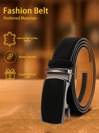 Men's Automatic Buckle Belt - Stylish Micro-Adjustable Business & Casual Belt, Perfect Gift For Boyfriend Husband Dad