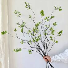 1/2/3 件装 96 厘米仿真植物，带枝，仿桉树叶，适用于墙面、客厅、卧室、婚礼、派对装饰、桌面摆设。家居、书桌、厨房、婚礼、餐桌、中心装饰、办公室、花园、户外、房屋、庭院装饰，四季皆宜。 - 綠色 - 查看 1
