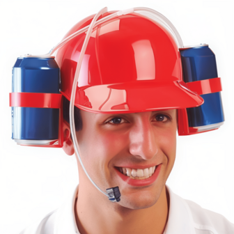 1pc Drinking Helmet, Creative Beer/Beverage Drinking Helmet For Outdoor Party, Fun Theme Party