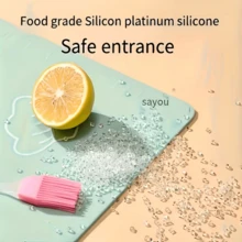 1PC Extra Large Silicone Baking Mat With Scale, Non-Stick Non-Slip Kneading Mat, Reusable, Easy To Clean, Suitable For Pizza, Pastry, Macaron, Dumpling And Other Professional Rolling Board, Kitchen Baking Tool, Holiday Baking Kitchen Countertop Accessory, Baking Mat, Kneading Mat, Dessert Mat, Baking Accessory - View 11