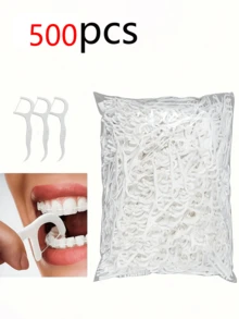 Gói combo 500/300/100/50 sợi chỉ nha khoa, chỉ nha khoa làm sạch sâu, chăm sóc răng miệng đúng cách, chỉ nha khoa dùng một lần tiện lợi, cần thiết cho du lịch và sử dụng hàng ngày. - Nhiều màu - Xem 12