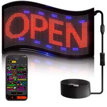 Decoraciones de Navidad - Letreros y Placas Decorativas, 20x30 cm, Letrero LED Deslizante Controlado por APP, Texto/Imágenes Animadas Personalizadas DIY, Impermeable IP65, Último Letrero de Tienda, Luces Inteligentes Controlables por APP Para Coches, Tiendas, Cafés, Bares y Carritos de Comida Móviles - 20x30 cm - Ver 9