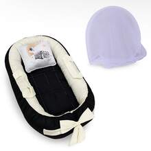 Baby Crib Reducer Nest With Mosquito Net Arch, Various Colors - Black - View 3