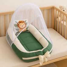 Baby Crib Reducer Nest With Mosquito Net Arch, Various Colors - Army Green - View 3