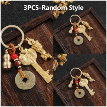 VINCAN 1 Set Chinese Feng Shui Lucky Charm Keychain - Auspicious Metal Talisman For Prosperity, Wealth, Health, And Success - Versatile Gift Pack,Mother's Day Gifts Women,Car Accessories,2025 Graduation Gifts,Birthday Gifts,Teacher Gifts,Party Favors,Father Day Gift,Car Decor