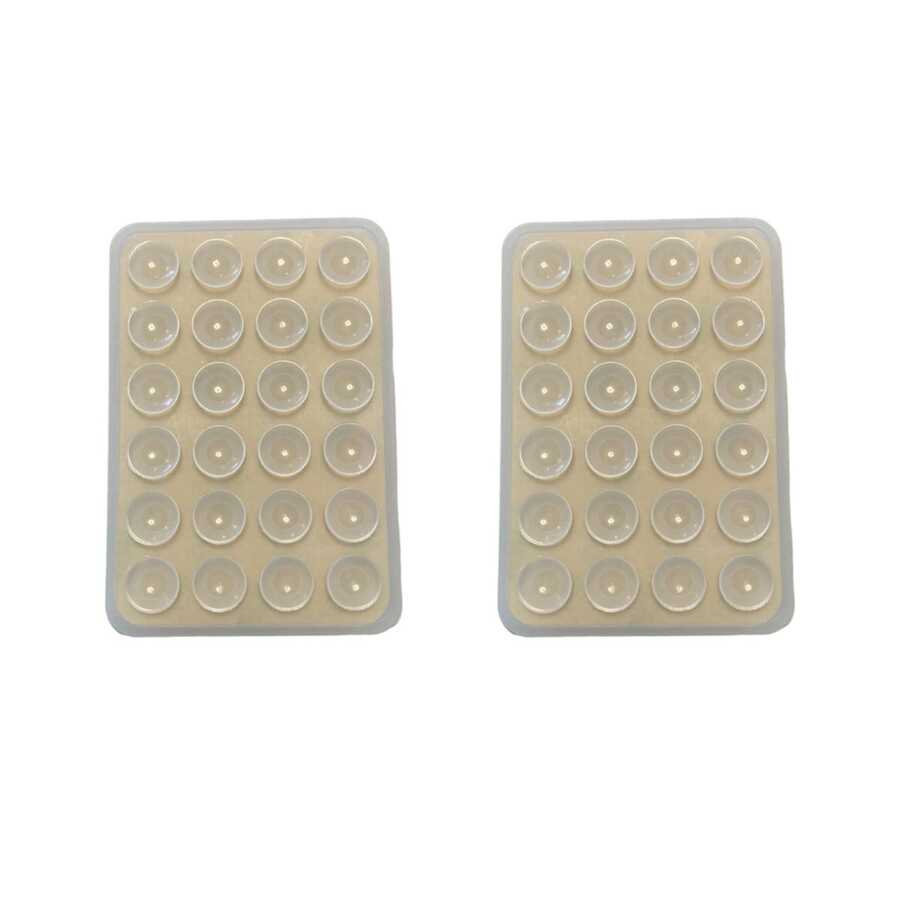 Silicone Suction Cup Holder For Cell Phones – Attaches To Mirrors And Smooth Surfaces - Transparente±2pçs - View 1