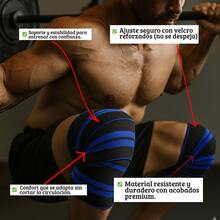 GOGI SPORTS Knee Wraps Premium Quality Crossfit Gym Knee Bandages - 藏蓝色 - 查看 4