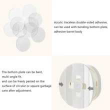 5pcs Trash Can/Garbage Bag Fixator(Non-Slip,Reusable,Easy To Install) Portable Household Trash Bag Disks Reusable Waste Liner Holders Garbage Bin Accessories For Kitchen Bedroom Outdoor,Storage Accessories,Ornament - Multicolor - View 4