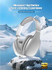 Wireless Low-Delay Over-Ear Headphones, Bluetooth Headset With Radio Function, Plug & Wireless Support, Rechargeable Headphones For Gamers, Movie Lovers & Gifts - Silver - View 2