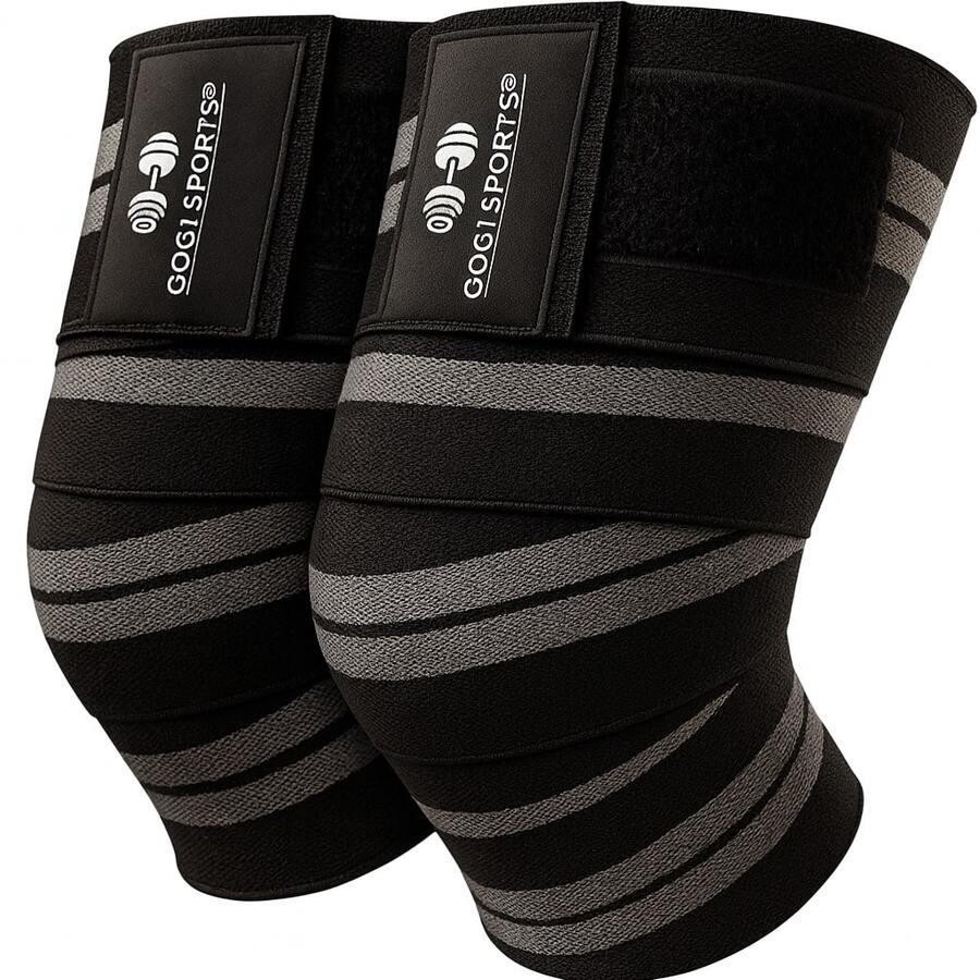 GOGI SPORTS Knee Wraps Premium Quality Crossfit Gym Knee Bandages
