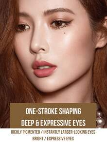 Maybelline LINE TATTOO CRAYON PEN #BLACK 0.4G/0.01OZ - HOT, Long-Lasting Waterproof Gel Eyeliner, Rich Pigment Deep-Set Eye Makeup, Ideal For Beginners to Use, 3-Step Bigger Eye Smrl, Creamy Texture Look-Pro - 棕色 - 查看 6