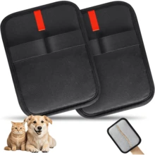 2 Pcs Static Pet Hair Removal Gloves, Reusable Electrostatic Pet Cat Dog Hair Remover Grooming Gloves Brush Tool For Couch, Furniture, Carpet, Car Seat - 2 Pack Black - View 1