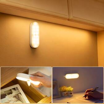 Rechargeable Sensor LED Night Light, Wireless Wall Lamp, Under Cabinet Lighting, USB Charging, Home Bedroom, Corridor Closet, Bathroom Motion Sensor Light