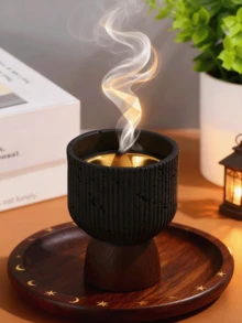 1个可爱简约创意卧室香炉，香炉装饰，香薰扩散器，蚊香架，家居装饰，房间装饰，瑜伽室，露营，花园，露台，经典烛光晚餐道具，装饰品 - 彩色 - 查看 5