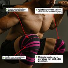 GOGI SPORTS Knee Pads + Wristbands Bandage Kit For Sports Training Support Protection - Hot Pink - View 3
