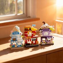 300+ Pcs Adult Double-Layer Street Scene Building Blocks, DIY Street Landscape Bricks, Commercial Street Blocks, Birthday Gift, Puzzle Hobby Desk Decor, Living Room Decor, Office Desk Decor. Christmas Gift, Holiday Gift, New Year Gift - Multicolor - View 9