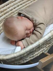 Hengluck 19 Inch Reborn Baby Doll Girl, Sleeping Newborn With Blonde Hair, Soft Cloth Body, Closed Eyes, Realistic Doll For Kids And Collectors - 彩色 - 查看 2