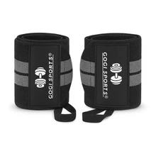 GOGI SPORTS Knee Pads + Wristbands Bandages Kit For Sports Training Support Protection - Dark Grey - View 10