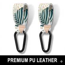 INS Nordic Home Durable Multifunctional Baby Stroller Hook, Premium Leather, Universal Stroller Clip Accessory, Mom Diaper Bag, Shopping Cart, Wallet, Backpack Hanger