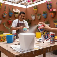 VINILMAX Pintura en Aerosol en Colores Negro y Aluminio Satinados 400 ml – Alta Temperatura 250 °C, Acabado Mate, Resistente para Interior y Exterior - Blanco mate Cril - Ver 7