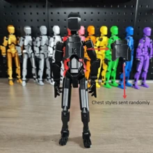 3D打印个性化玩具人偶，T13可动人偶配件，第13号假人T13多关节可动人偶，收藏家桌面摆件T-13可动3D打印玩具 - 彩色 - 查看 26