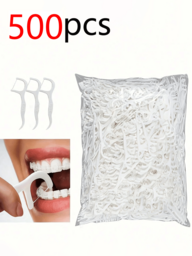 500/300/100/50 piezas Selección de hilo dental, hilo dental de limpieza profunda para el cuidado oral correcto, hilo dental desechable portátil e higiénico para viajes y vida diaria, artículos esenciales de viaje
