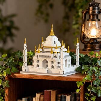 1000pcs/400pcs Mini Taj Mahal Model Building Blocks Kit, Micro Particles, Construction Bricks Toy, ABS Material, Suitable For Adult Building Blocks, 14+ Years Old, Ideal For New Year, Christmas, Thanksgiving, Birthday, Valentine's Day Gifts