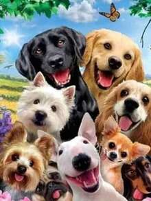 Canga de Praia Grande Feminina Poliéster Cachorrinhos - CACHORRINHOS - Visão 4