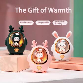 AOYI 3000mAh wiederaufladbare, schnell erwärmende elektrische Handwärmer, 3 Heizstufen USB-Heizung, Taschenformat, Wintergeschenke zu Weihnachten für Frauen, Männer, Studenten, Neujahrsmuss-haves zum Lernen, Arbeiten, Spazierengehen, Ausgehen, Urlaub, Reisen, Wandern