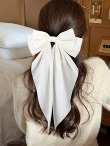 1/4 piezas Accesorio para el cabello de satén elegante y de moda en colores aleatorios, el regalo perfecto para amigos y familiares, reuniones familiares, fiestas de damas y fiestas de vuelta al colegio. Es elegante, lindo, fresco y refrescante, creando un ambiente invernal. Perfecto para looks de Navidad y otoño/invierno. Pinzas para el cabello, pasadores, hebillas para el cabello - Multicolor - Ver 12
