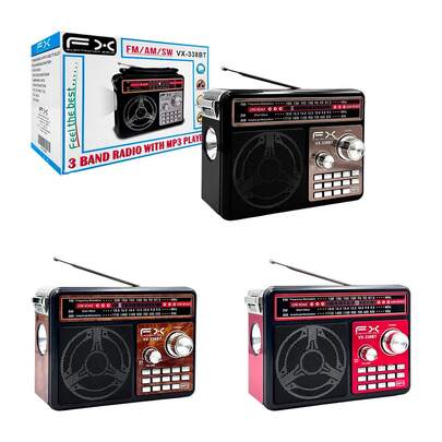 Bocina fx / radio fm-am-sw con puerto usb-tf, variedad de colores / vx-338bt