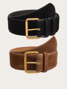 1pc Wine Red Fluffy Retro Personalized Casual PU Leather Women Waist Belt, Suitable For Jeans, Coats, Dresses, Skirts Fall, Autumn, Halloween - Burgundy - View 21