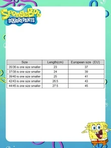 1 Pair Spongebob Slippers, Women's Autumn/Winter Indoor Home Anti-Shedding Slippers, Suitable For Home Wear, Couple Plush Slippers, Best For Party Atmosphere Decoration, Perfect Gift For Friends, Party Decoration, Home Decor, Graduation, Christmas, Valentine's Day Gift For Girlfriend,Shoe,Spring Summer Picks,Brides Maid Gifts,Room,Bedroom Decor,Beach,Travel,For Men,For Women,Vacation,Cute Stuff - Multicolor - View 11