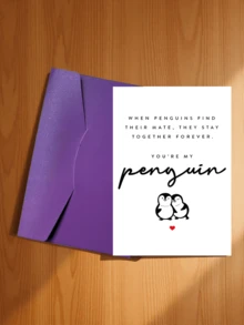 A Set Of Penguin Valentine's Day Cards, Suitable For Boyfriend, Girlfriend, Husband, Wife, Romantic Anniversary Cards, 'You Are My Penguin,' Lifelong Partner - Style 1 - View 23