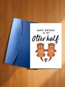 A Set Of Fun Otter Birthday Cards: Happy Birthday To My Otter - Cute Otter Cards For Husband, Wife, Boyfriend, Or Girlfriend - Style 1 - View 22
