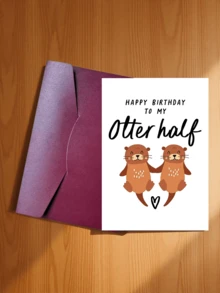 A Set Of Fun Otter Birthday Cards: Happy Birthday To My Otter - Cute Otter Cards For Husband, Wife, Boyfriend, Or Girlfriend - Style 1 - View 25