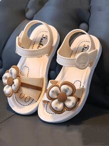 Girls Sandals Fashion Toddler Little Big Kids Princess Summer Beach Soft Bottom Slippers - White - View 2