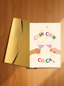 Un conjunto de tarjetas de cumpleaños lindas y divertidas, tarjetas de cumpleaños de cóctel - Chin Chin Chica, 4.1*5.9 pulgadas, con sobres, adecuadas para regalar a familiares, amigos, hermanas, mejores amigas, primas, colegas o cualquier persona para una tarjeta de cumpleaños divertida. - Estilo 1 - Ver 14