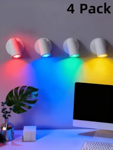 Rechargeable LED Wall Light - Indoor Decorative Lamp - Magnetic Attachment, Equipped With 2000mAh 16850 Battery, USB Charging Touch 3-Color Bedside Lamp, 3 Brightness Levels Room Eye-Caring Light, 320° Rotation 90° Up/Down Angle Adjustable Creative Style, Vanity/Wall-Mounted/Portable Nightlight - Ideal For Bedroom, Bedside, Plants, Makeup Mirror, Living Room, Camping, Staircase Lighting - Touch 3 Colors - View 26